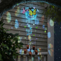 Butterfly Wind Chimes for Outside,Plastic Ball Dangle Solar Lights Outdoor,Waterproof Hanging Yard Decorations for Garden,Patio,Porch
