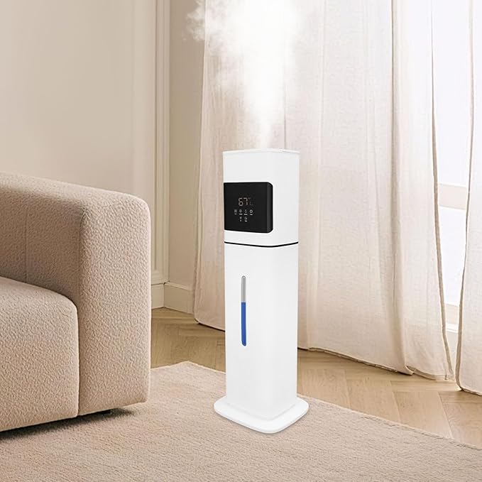 8L Smart Humidifier for Bedroom Large Room, Ultrasonic Humidifier with Remote Control Timer and Humidity Settings, Essential Oil Tray and Quiet Operation for Home Office