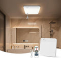 KINDEEP Battery Operated Ceiling Light: Wireless Closet Light Motion Sensor, Cordless Rechargeable Shower Light, for Bathroom, Garage, Hallway, 3 Color Temperatures Dimmable, White Shade 1Pack