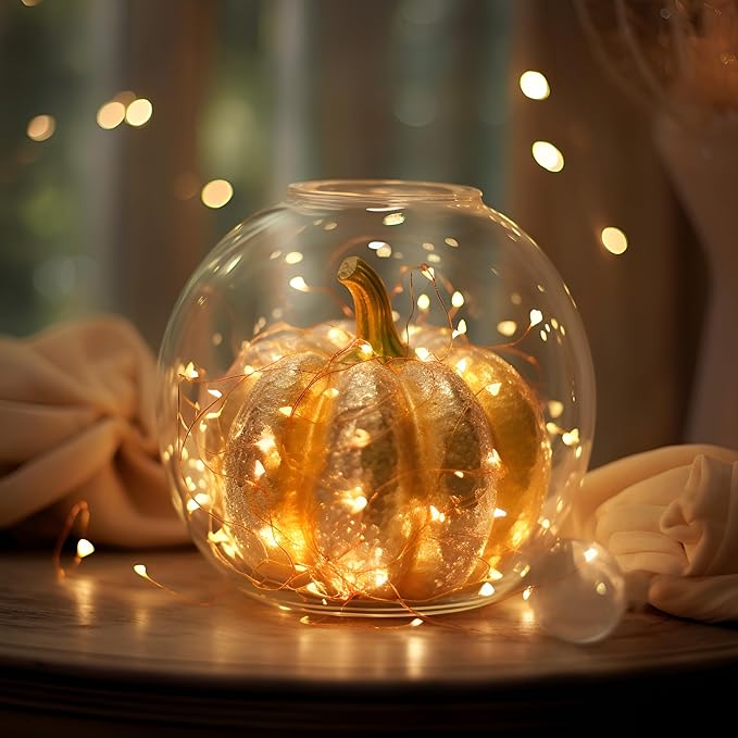 OakHaomie 6 Pack Fairy Lights Battery Operated No Remote LED Starry String Lights 30 Micro Starry LEDs on 10ft Copper Wire Light for DIY Wedding Centerpiece Table Decorations (Copper Warm White)