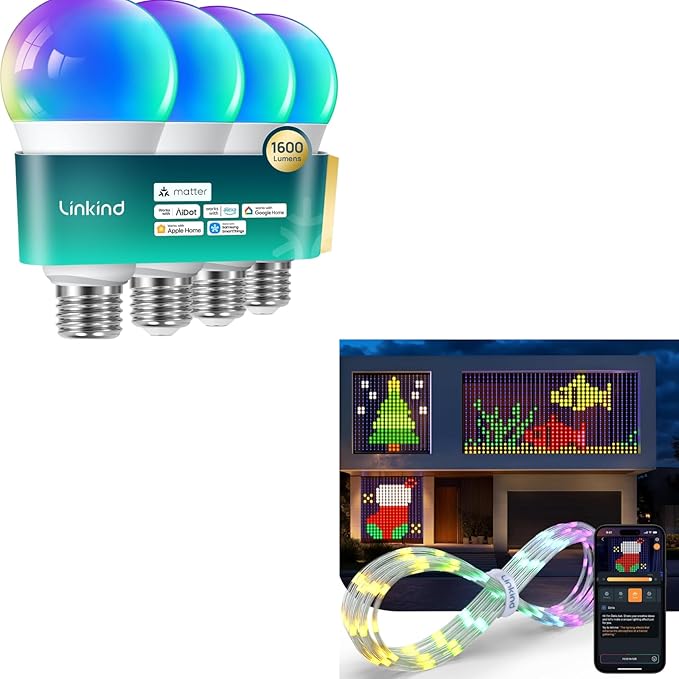 Linkind Smart Light Bulbs & Smart Curtain Lights HC5C