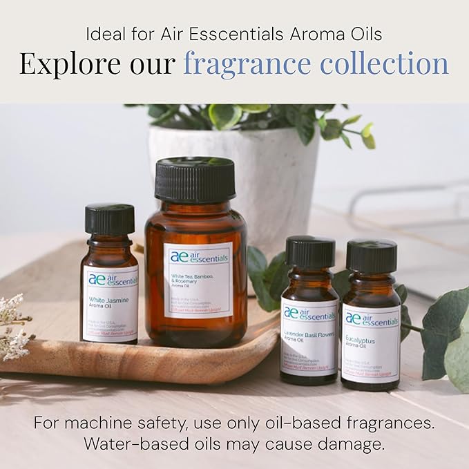 Air Esscentials Smart Scent Air Machine for Home, Office, Spa & Hotel, Bluetooth & Waterless Oil Diffuser with Cold Air Technology, Covers 1,000 sq. ft., Single Scent Tuner