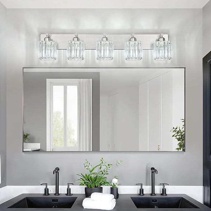 BubbleGlassBallWallSconcesBathroomLightFixturedFinish,3-LightRibbedGlobesLamps,WallMountedVanityLightFixtureforBedsideStairwayHallwayPorch