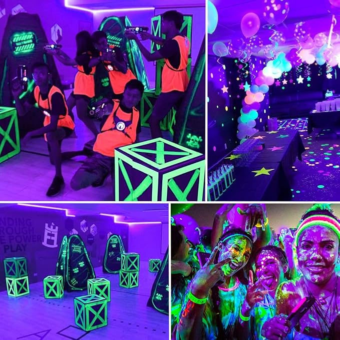 BlackLights LED Rope Strip Lights, 110V Outdoor Black Lights Kit, Waterproof 432LEDs 40FT Flexible Purple Rope Light for Birthday Halloween Stage Fluorescent Dance Party Home Decoration
