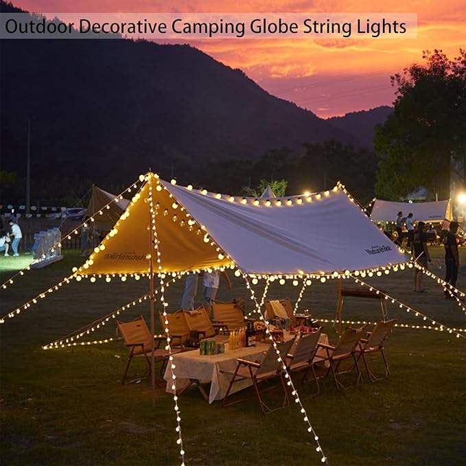 USB & Battery Operated Globe String Lights, 19.6 ft 40 LED Lighted Fairy Aesthetic Frosted Ball Bubble Light for Apartment Balcony Bedroom Dorm Classroom Indoor Outdoor Decir, Warm White