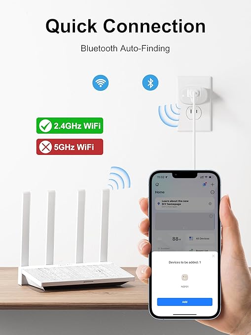 Smart Plug, Smart Plugs That Compatible with Alexa & Google Home, Smart Outlet with Retome Control, Timer & Schedule, WiFi Outlet for Home, No Hub Required, 2.4GHz Wi-Fi Only, 4 Pack