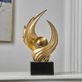 FJS Modern Gold Statue Living Room Decor, Resin Shelf Decor Accents, Abstract Art Sculptures Decorations for Bookshelf Dining Room Office Coffee Table TV Stand