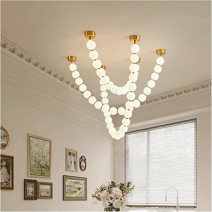Modern Chandelier, Modern Home Decor led Lights Pendant Light Lamps for Living Room Chandeliers for Dining Hanging Indoor Lighting(B 55 Heads,Warm White)