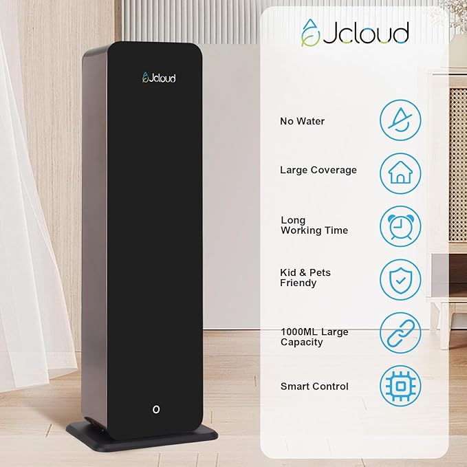 JCLOUD Upgrade Floor-Standing Scent Air Machine for Home, Hotel Scent Diffuser Luxury Commercial Version with Cold Air Tech 5000 Sq. Ft, 1L Waterless Aroma Diffuser for Large Room, Hotel, Office