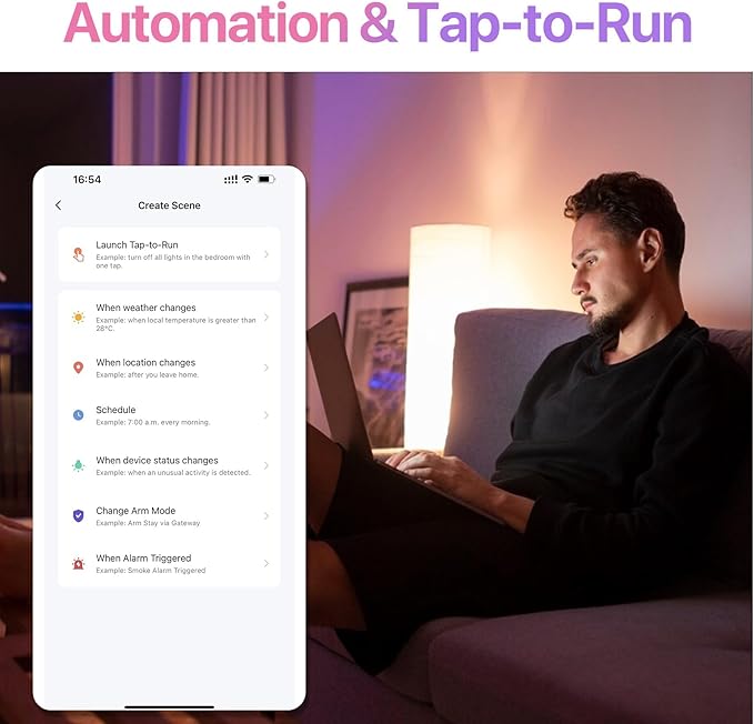 ORALUCE Bluetooth Smart Light Bulb A19 E26,9W LED Light Bulb Color Changing APP Dimmable, 60W Equivalent RGBCW LED Bulb 900 Lumens Multicolor,1P (No WiFi Connection)