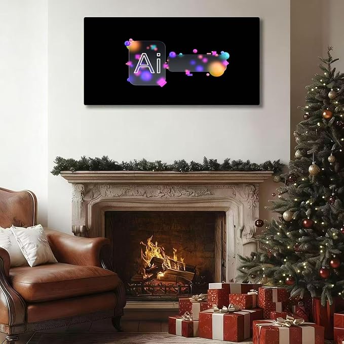 Wibinuki Wall Art Wall Decor Wall Paintings AI agent - text. Machine Learning s. AI - Artificial Intelligence for Living Room Bedroom Bathroom Home Decor Can Be Hung Directly 20"x 40"