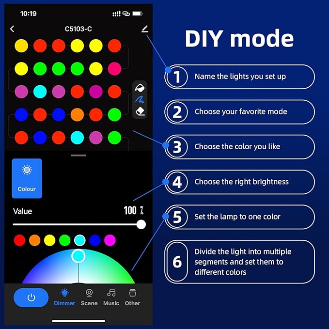 Permanent Outdoor Lights, 100ft Smart RGB+IC Outdoor Light, IP67 Waterproof 72 LED Eaves Lights, Year-Round Outdoor Lighting for New Year, Holiday, Daily Lighting, Christmas, APP/Voice/Remote/Control
