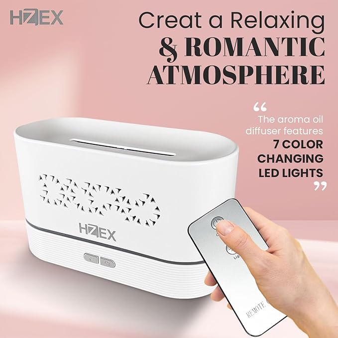 Colorful Flame Aromatherapy Diffuser – 200ml Ultrasonic Essential Oil Diffuser with 7 LED Lights & Whisper-Quiet Design – Cool Mist Humidifier for Relaxation, Bedroom, Yoga, Meditation & Home Décor