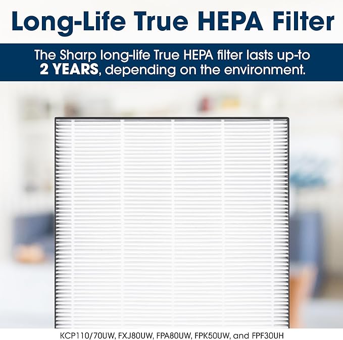 SHARP Smart Air Purifier with Humidifier Combo – Covers up to 1,913 sqft in one hour, Compatible w/Alexa & Google Asst. Energy Star 3.0, True HEPA Filter for Large Room, Bedroom - KCP70UW