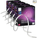 Philips Hue Indoor 16 Ft Smart LED Solo lightstrip Base Kit - Control with Hue App - Compatible with Alexa, Google Assistant and Apple HomeKit| (Pack of 4)