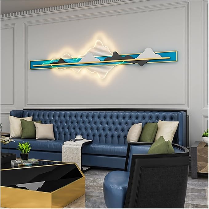 Chinese Style Wall Lamp, Modern Simple Zen Sunrise Atmosphere, Sofa Background Decoration, Painting Ligh, Chaner