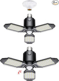 Motion Sensor Garage Light, 80W Garage Lights Ceiling Led Motion Activated,Dusk to Dawn Sensor Lights,Ultra Bright LED Shop Light Bulb,Screw in Shop Lights for Barn,Basement(2Pack)