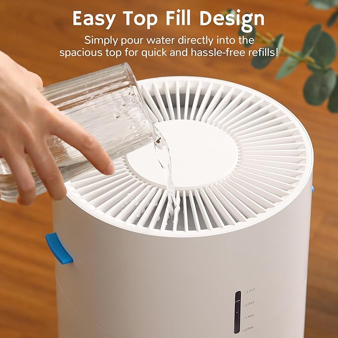 Airthereal 2-in-1 Air Purifier and Humidifier Combo for Large Room up to 1325 ft², 3-Stage Filters, Air Quality Monitor and Quiet Sleep Mode, Evaporative Humidifier with Hygrometer, AEH300