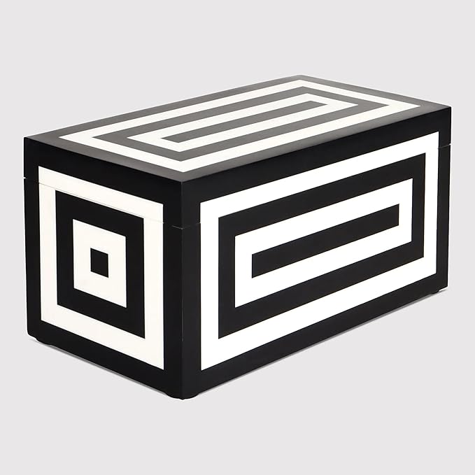 Handicrafts Home Decorative Organizer Box 10x5 – Large Keepsake Box with Lid, Modern Decorative Storage Box, Bohemian Coffee Table Décor, Jewelry & Memory Box, Decorative Accent Box for Home Décor