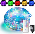 OMIKA 66FT Ultra-Thin LED Rope Lights for Outside, 24 RGB Colors +Warm White String Lights, 200 LED Permanent Outdoor Christmas Lights Waterproof Fairy Lights Plug in for Indoor Bedroom House Decor