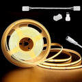 PAUTIX COB LED Strip Light 20ft/6.1m 3000K Warm White 3087LEDs,High Lumen CRI90+ Super Bright,Lead-free Material DC24V Flexible LED Tape for Home&Office DIY Lighting Project(Power Supply Not Included)