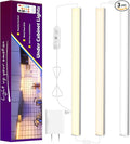 maylit Under Cabinet Lights Plug in, 3 Pcs 12 Inch Multi-Color Under Cabinet Lighting, Bright Under Counter Lights for Kitchen, Ultra Thin Dimmable Light for Cabinet, Counter, Workbench, Desk