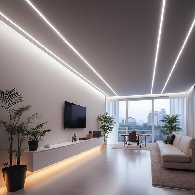 GOMING CCT COB LED Strip Light 24V 32.8ft(10M) 2700K-6500K Tunable White with 24V 100W Power Supply and Controller 576LEDs/M CRI 93+ Flexible IP20 Not Waterproof LED Tape Lights for Home Decor