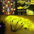 Ourbest EL Wire Lights Battery Powered, Wearable Led Wire Lights 5in1 neon String Light,DIY neon Sign kit Stay/Slow/Fast Flash Party Decoration 1M Yellow