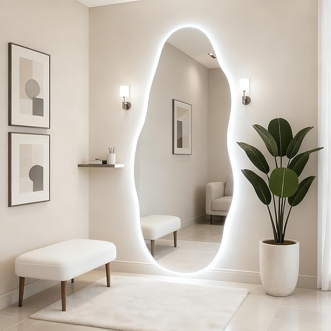 LED Strip Lights with Remote, 16.4ft 6500K Cuttable Dimmable Bright Daylight, White COB LED Strip Light for Mirror, Stair, Cabinet, Room