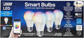 Smart Color-Changing LED Bulbs (4-Pack) for Google & Alexa, 9W (60W Replacement), E26 Base, A19 Shape by Feit Electric
