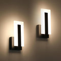Joosenhouse Modern LED Wall Sconces Up and Down Wall Mount Light Black 3000K Warm White Wall Lights Set of 2, Indoor Wall Lighting for Hallways, Bedrooms, Hallways, Living Room Indoor Wall Lights