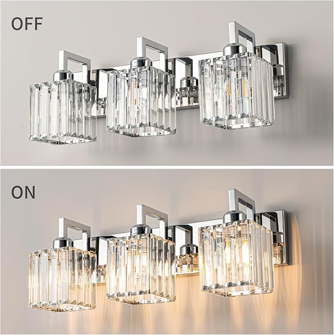 19.5" KnurledBrassWallSconcesSetof2,BronzeBathroomVanityLightFixtureswithWaterRipplesGlassTube,ModernLampforBedroom,LivingRoom,Hallway,Staise,Mirror,Kitchen