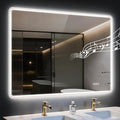 STARLEAD 48"x36" LED Bathroom Mirror with Bluetooth Speaker, 3 Color Temperature, Stepless Dimming, Anti-Fog, Touch Control, Wall-Mounted Vanity Mirror, Vertical or Horizontal