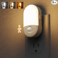 L LOHAS LED Motion Sensor Night Light, 4Pack, Motion Activated Night Light, Night Lights Plug into Wall, 3CCT Amber/3000K/5000K, Adjustable Brightness 30/60LM, for Kids Adults Bathroom Bedroom