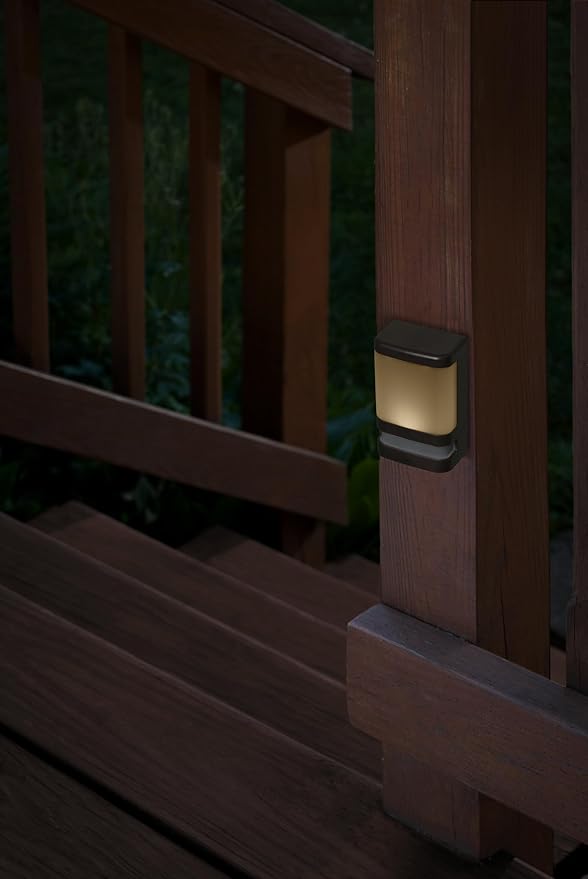 Xodus Innovations BL625-3 Motion Sensing Stair and Deck Light, LED, Battery Operated, Dusk to Dawn Sensor, 30 Seconds or 5 Minutes Brightness Setting, Indoor and Outdoor