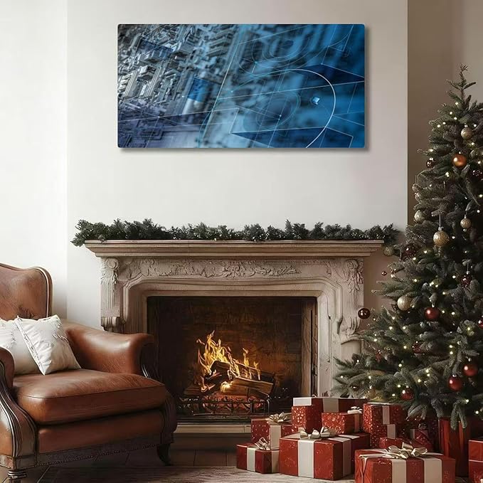 Wibinuki Wall Art Wall Decor Wall Paintings Cyber crimes for Living Room Bedroom Bathroom Home Decor Can Be Hung Directly 20"x 40"