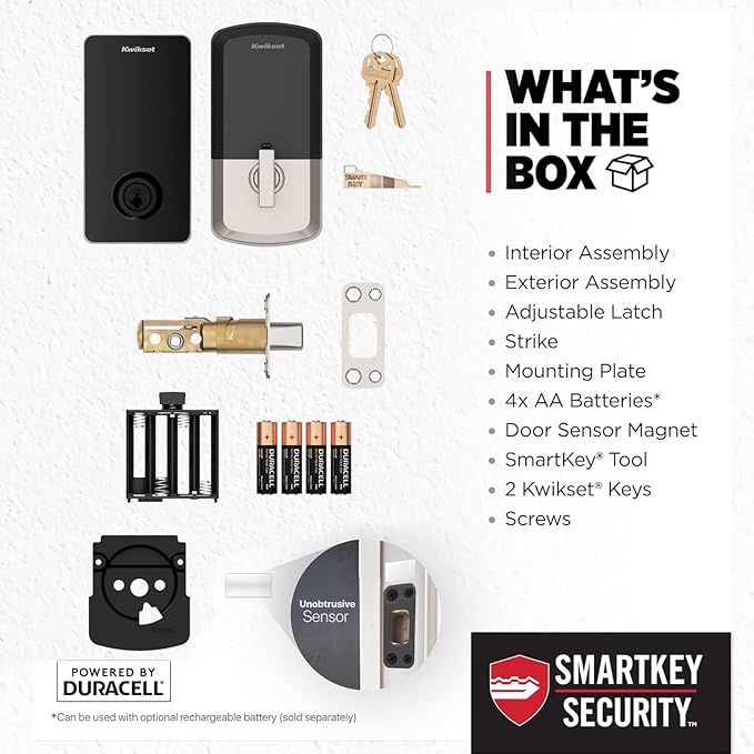 Kwikset Halo Select Smart Lock Keyless Entry Door Lock Wi-Fi and Matter Enabled Deadbolt No Hub Needed, Geofence Auto-Unlock, Grade AAA Certified, Easy Install, Satin Nickel Lifetime Finish Warranty