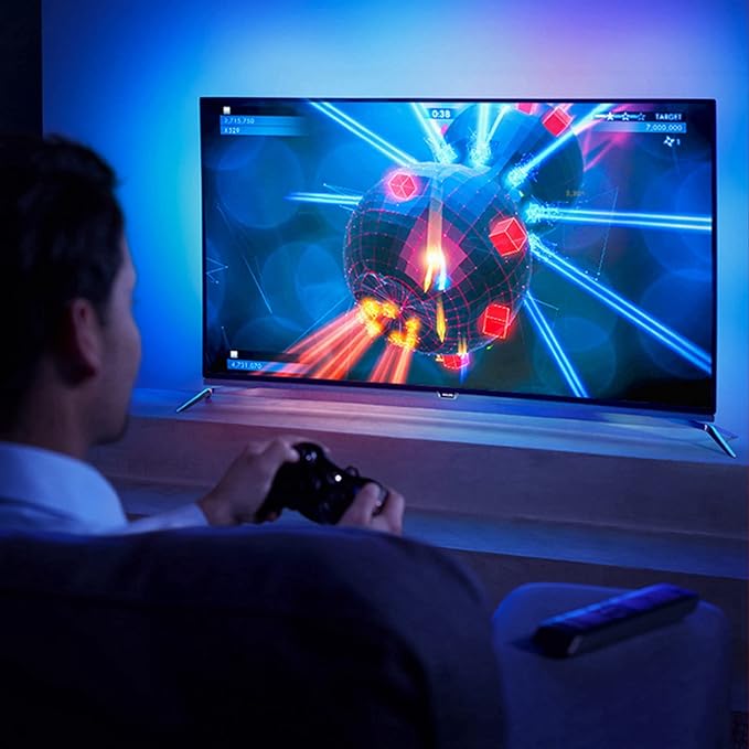 TV Backlight, RGB LED Strip Lights for PC Computer,9.8ft/3m Behind TV Bias Lighting,Music Sync & Timer Function,Dual Control,USB Powered,Gaming Room, Home Theatre Decor