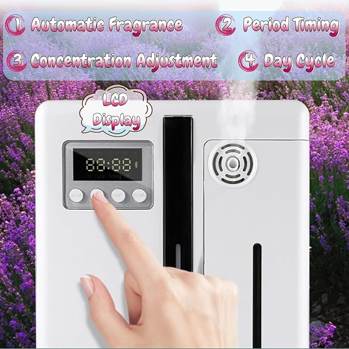 Scent Diffuser, Bluetooth Aromatherapy Diffuser for Home, Smart Air Scent Diffuser with Detachable Atomizing Head for Home Hotel Bar KTV (US Plug 100‑240V)