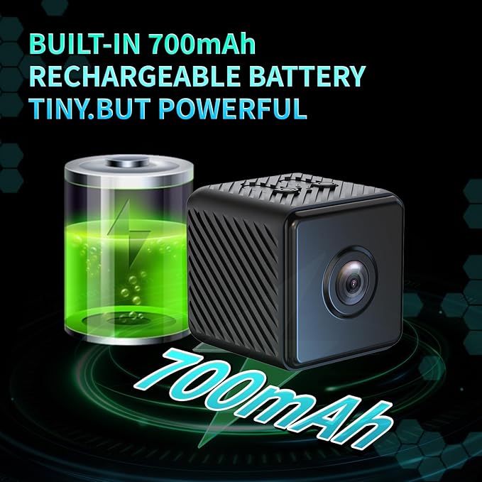 Mini Camera 2026 Upgrade Security Wireless Camera Small Home WiFi 1080P Micro Magnetic Nanny Cam with Motion Detection Wide Angle Cloud & SD Storage Night Vision No Need WiFi Tiny Cameras for Indoor