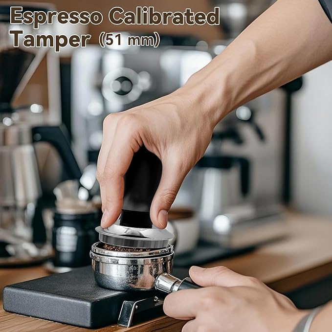 24pcs Espresso Tamper Set, Barista Tools Kit for 58.5mm Coffee Machine and Portafilters, Spring-Loaded 304 Stainless Steel Base 30lbs Coffee Calibrated Tamper Tools(58mm)