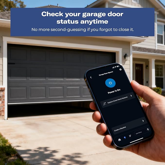 THIRDREALITY Smart Garage Door Opener, Matter Certified, Retrofit with Existing Remote, Compatible with Alexa, Apple Home, Google Home, SmartThings, Home Assistant & Homey