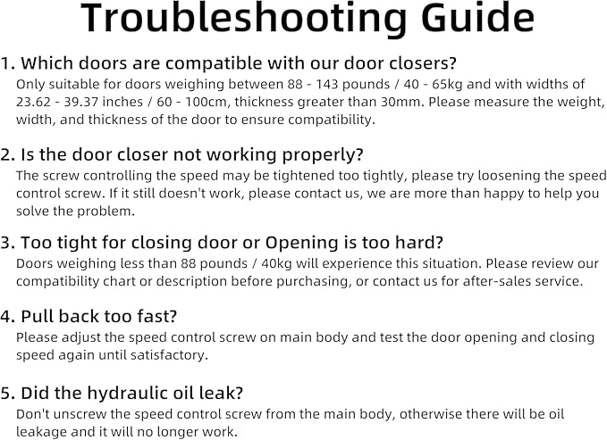 Door Closers Commercial Heavy Duty Automatic Door Closer Residential Grade 3 Spring Hydraulic Door Closer, 6.88" x 1.5" Small, Silver