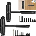 2 Pack Safety Spring Door Closers 4-1/4 inch Automatic Door Closer Residential, Auto Door Closer Adjustable Closing Door Hinge to Convert Hinged Doors to Self-Closing, Black