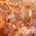 String Lights for Bedroom, 200 LED Globe Plug in Fairy Lights, 66FT Connectable Warm White Twinkle Lights with 8 Lighting Modes, Cozy Bed & Wall Decor, Waterproof for Outdoor Use
