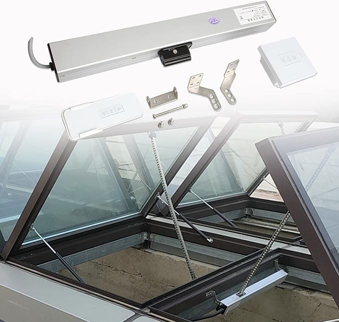 Chain Type Electric Window Opener for Greenhouse, 24V Smart Automatic Window Opener 300mm-1000mm Stroke, Small Size, Beautiful Installation, Single Chain Window Actuator(900mm)