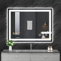 Koonmi 30x48 LED Bathroom Mirror, Backlit + Front Lit, LED Bathroom Mirror with Lights for Wall, 3 Colors, Anti-Fog, Dimmable Brightness, Memory Function, Tempered Glass