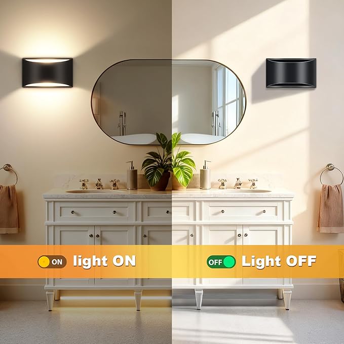 8 Pack Black Modern LED Wall Sconce Hardwired Indoor Wall Lights Up and Down Wall Mount Light for Living Room Bedroom Corridor Hallway Conservatory Warm White 3000K(with G9 Bulbs)