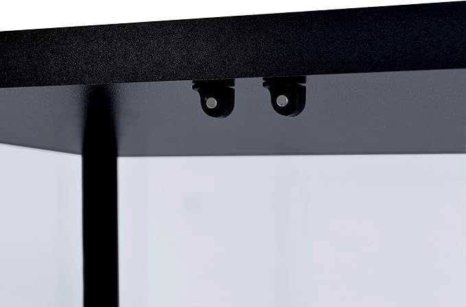 Coaster Home Furnishings - Delphinium - Wood - 5-Shelf Curio Display Cabinet with Tempered Glass Shelves, Push-to-Open Doors and Chrome Hardware - Living Room - Black - 950170