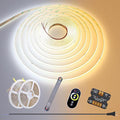 GOMING CCT COB LED Strip 24V 65.6ft/20M(2pcs X 32.8ft) 2700K-6500K Tunable White with 24V 200W Power Supply and Controller 576LEDs/M CRI 93+ Flexible IP20 Not Waterproof LED Tape Lights for Home Decor